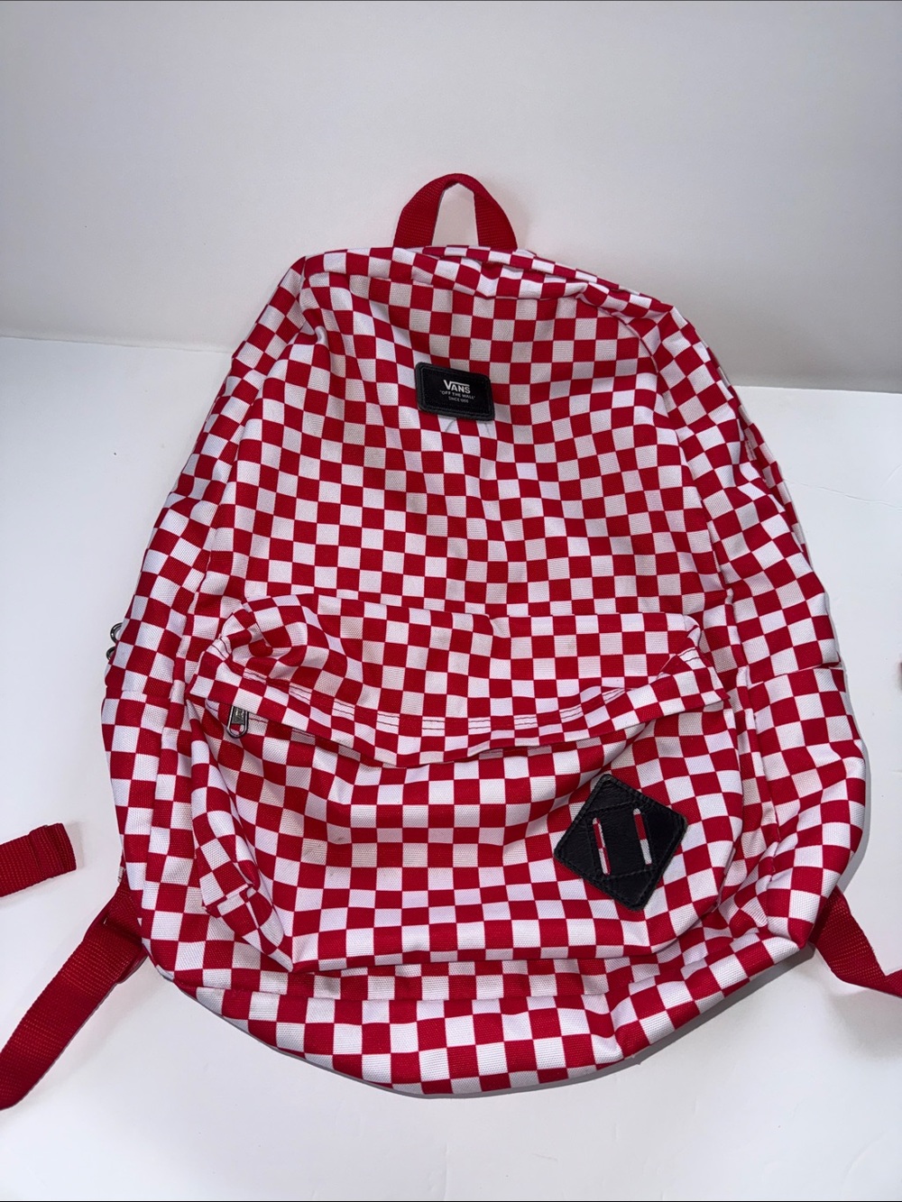 Vans Red and White Checkerboard Backpack